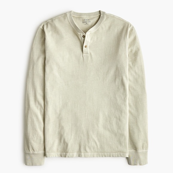 J.Crew Other - J.Crew Mens Garment-Dyed Long Sleeve‎ Henley Tee Stone Beige CM634 XXL 2XL NWT